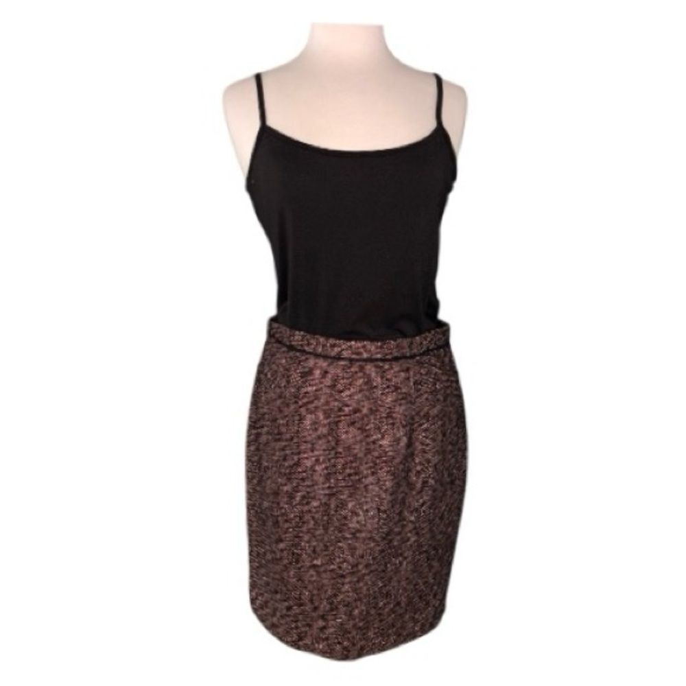 J Crew Modest Tweed Pencil Skirt Rose Gold Holiday Party NEW